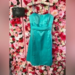 Teal prom dress